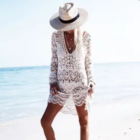 Sheer Lace Beach Coverup