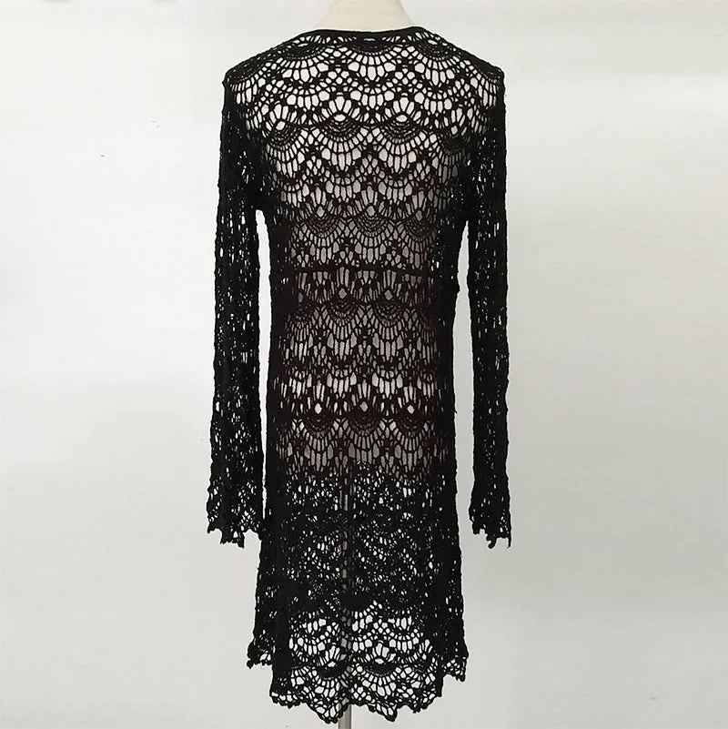Sheer Lace Beach Coverup