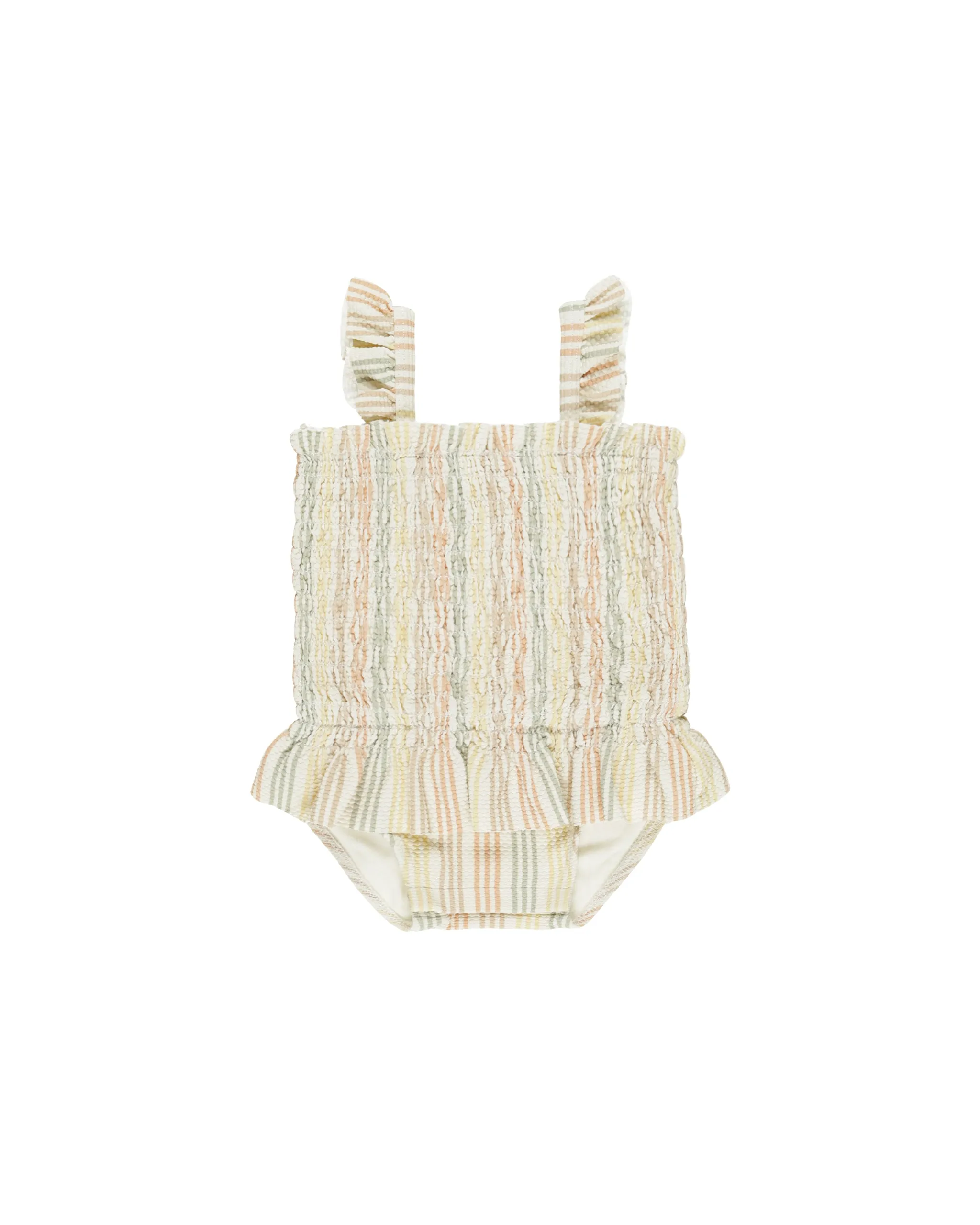 Smocked One-Piece Swimsuit - Multi Stripe