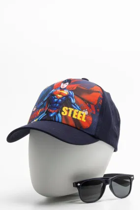 Superman Cap And Sunglasses Set Navy