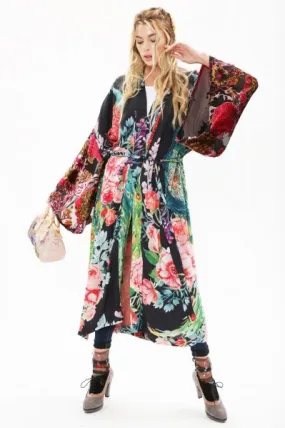 Sweet Fantasy Kimono - Night Peacock -