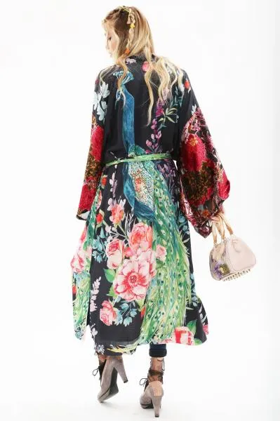 Sweet Fantasy Kimono - Night Peacock -
