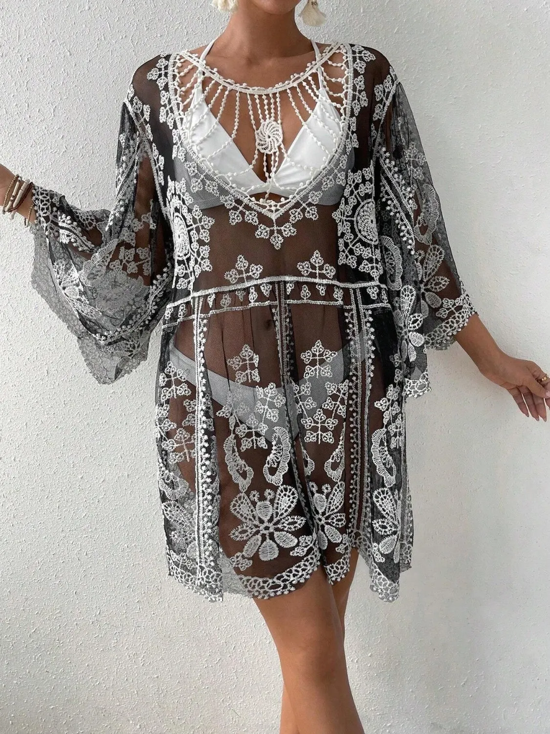 TEEK - Lace Round Neck Cover-Up