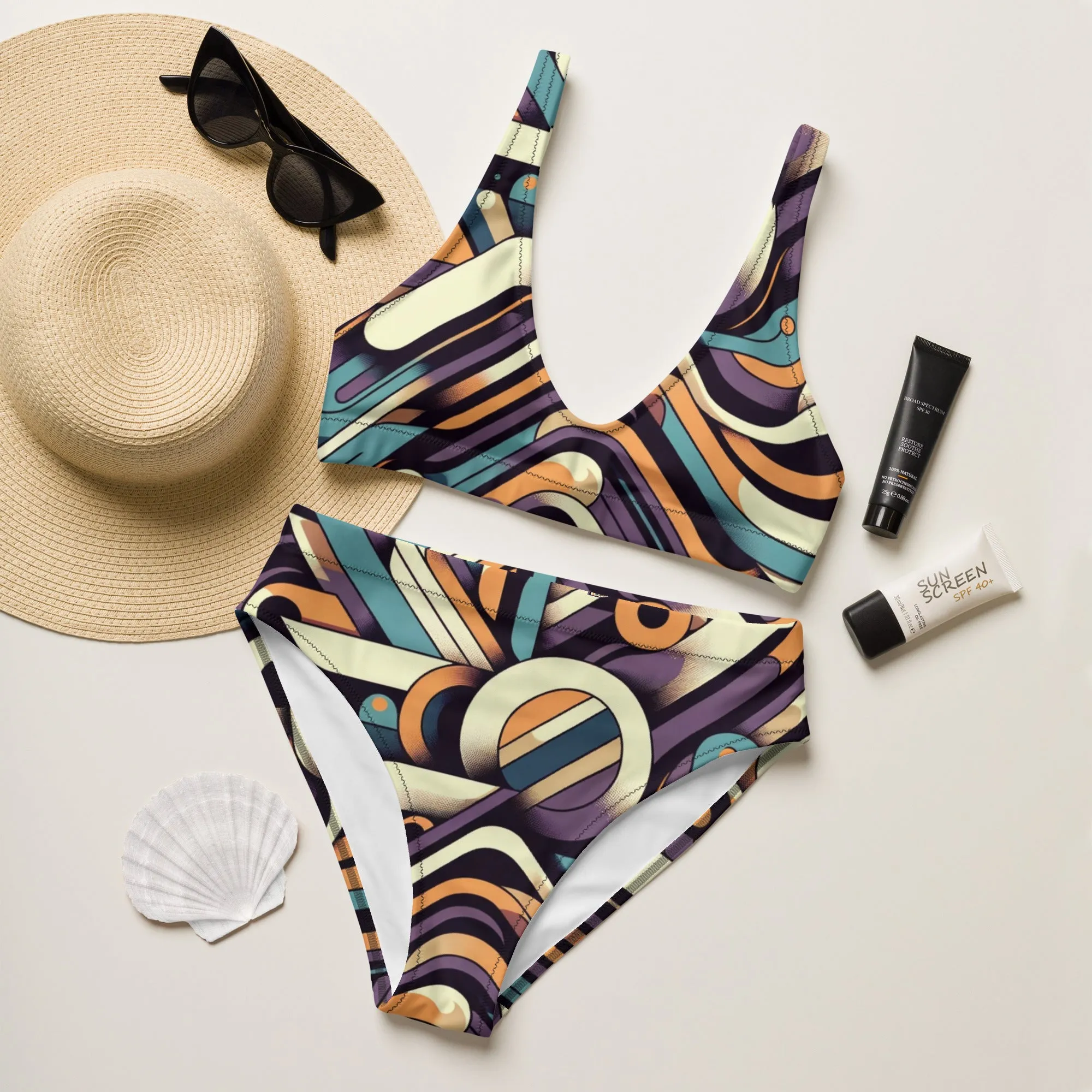 Trend4us Recycled High-Waisted Bikini