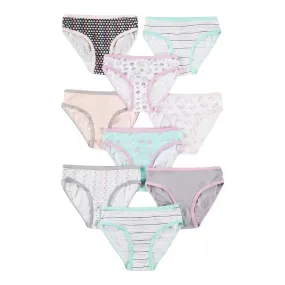 Unicorn Party 9 Pack Cotton Bikinis - 7-14 Girl