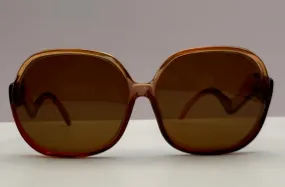 Vintage 70s DA VINCI G Oversized Rounds with Brand New Berko’s Designs Custom Brown Lenses