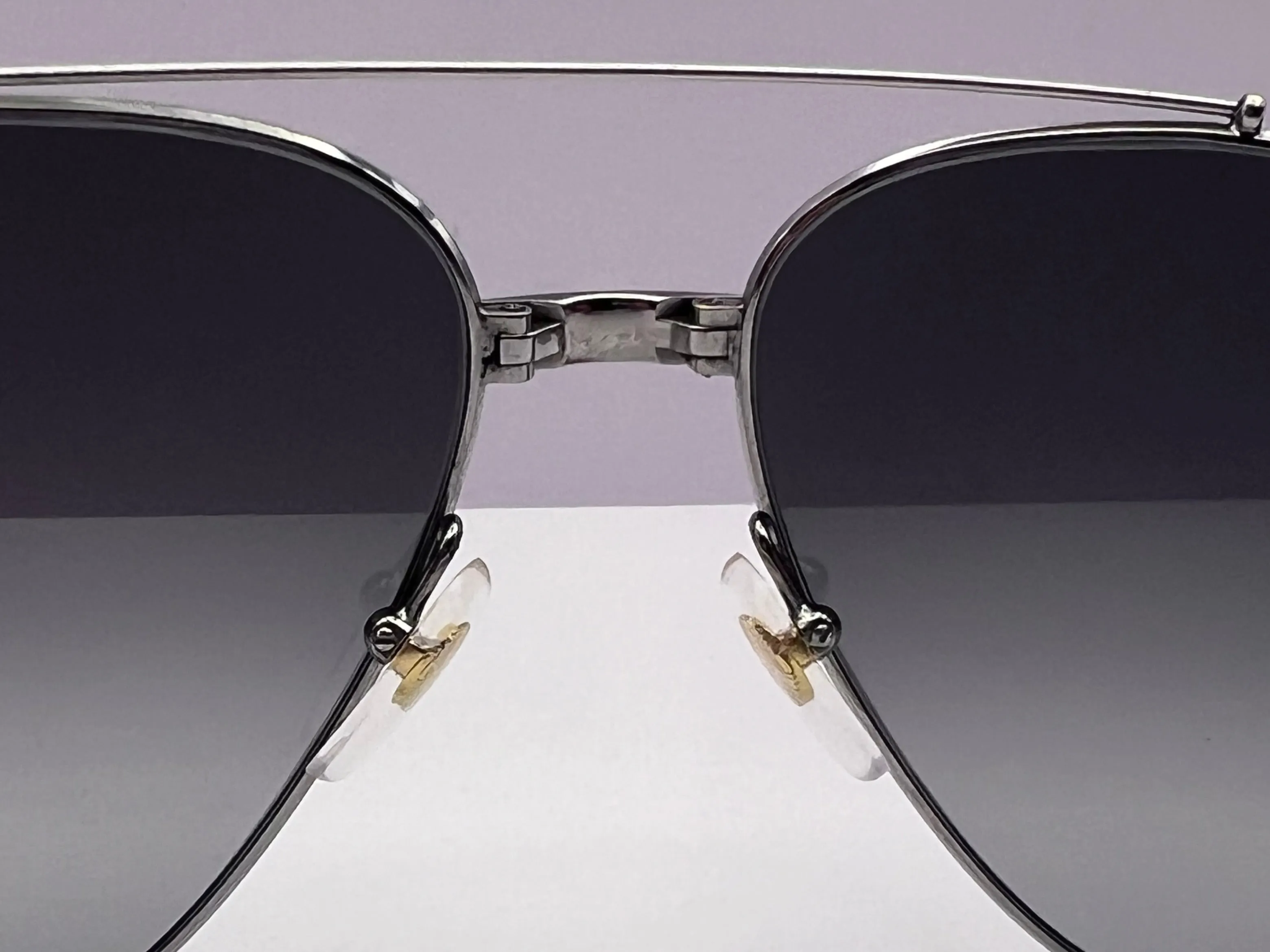 Vintage New/Old Stock DUNHILL 6023 20 Silver Sunglasses in Original Case