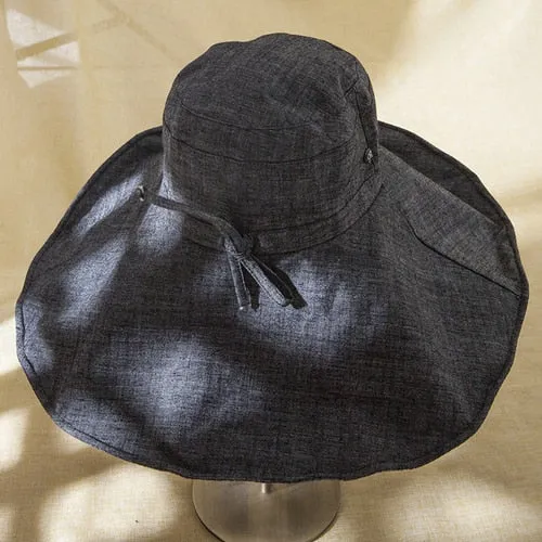 Viva Large Brim Chambrey Hats - 4 Colors