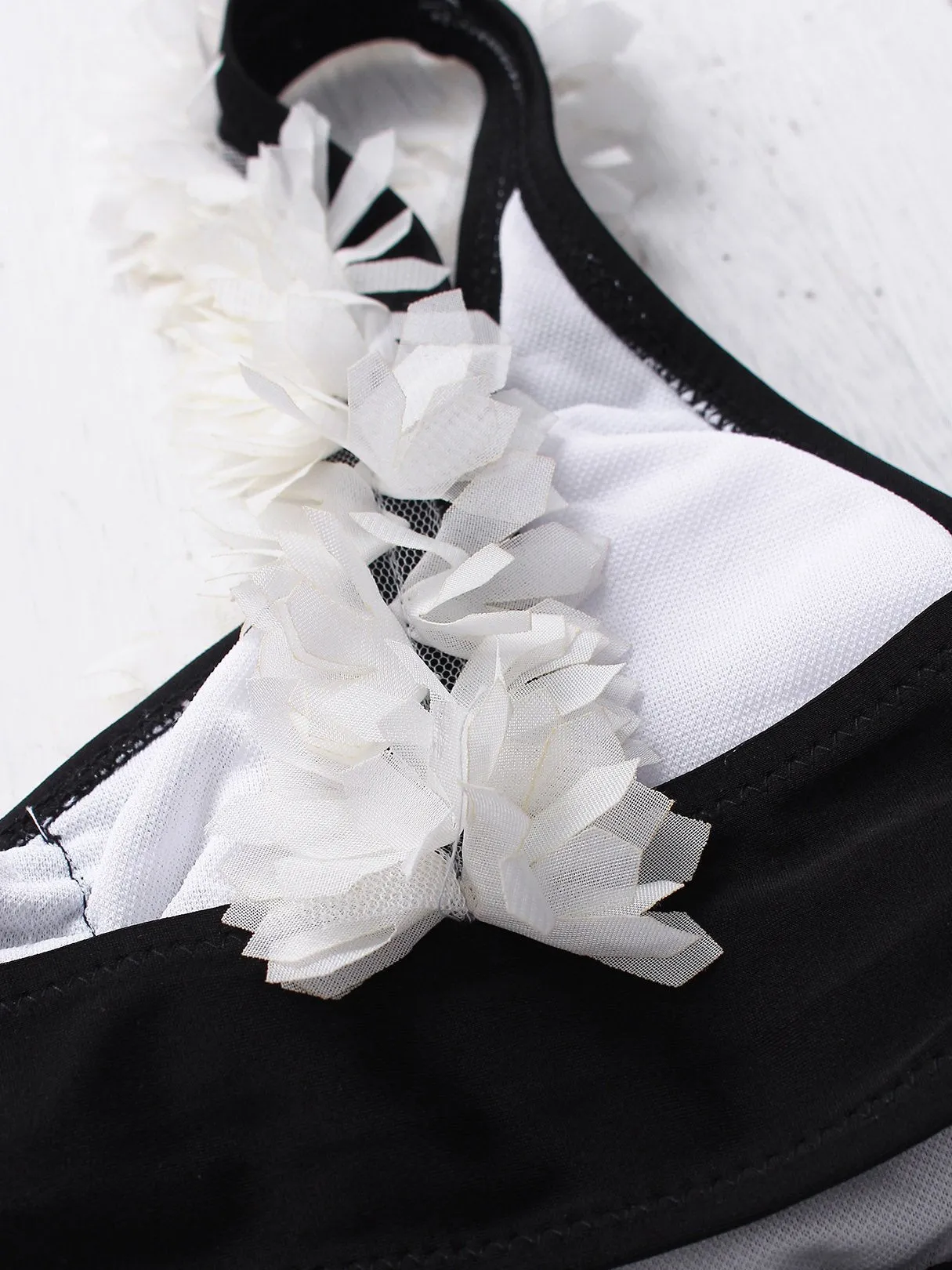 Wholesale Black One Shoulder Sleeveless Bikinis