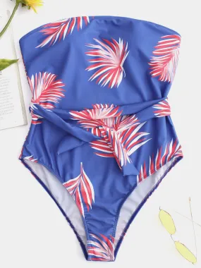 Wholesale Blue Off The Shoulder One-Pieces Swimsuits