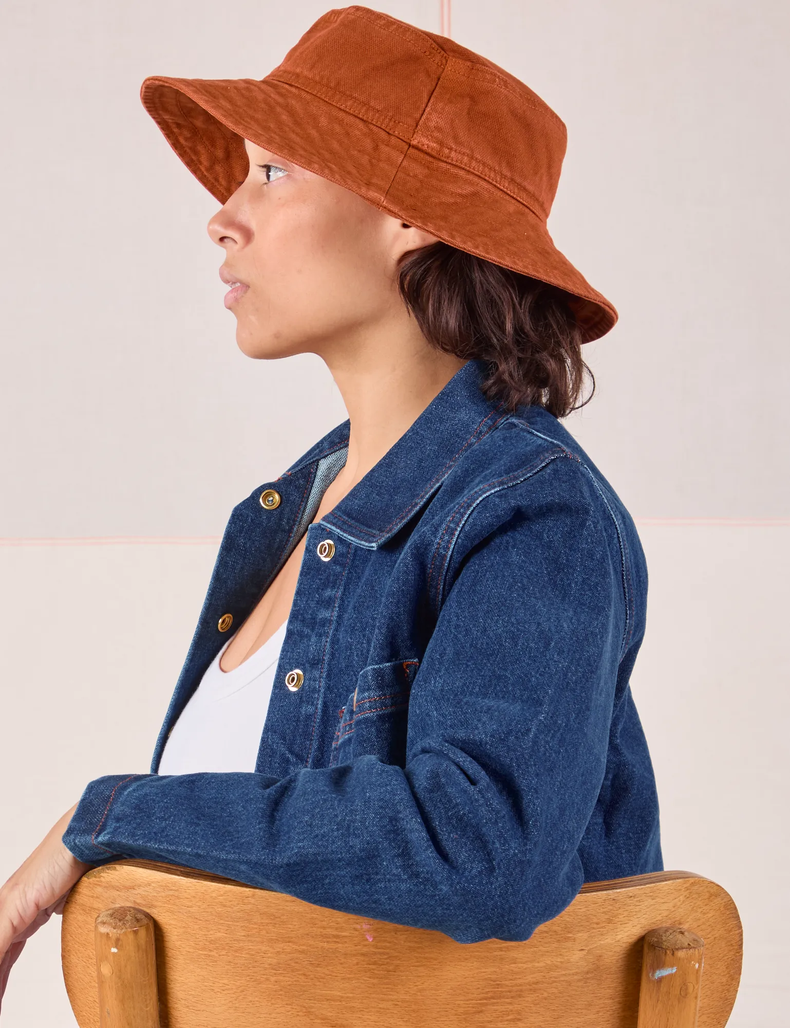 Wide Brim Denim Bucket Hats