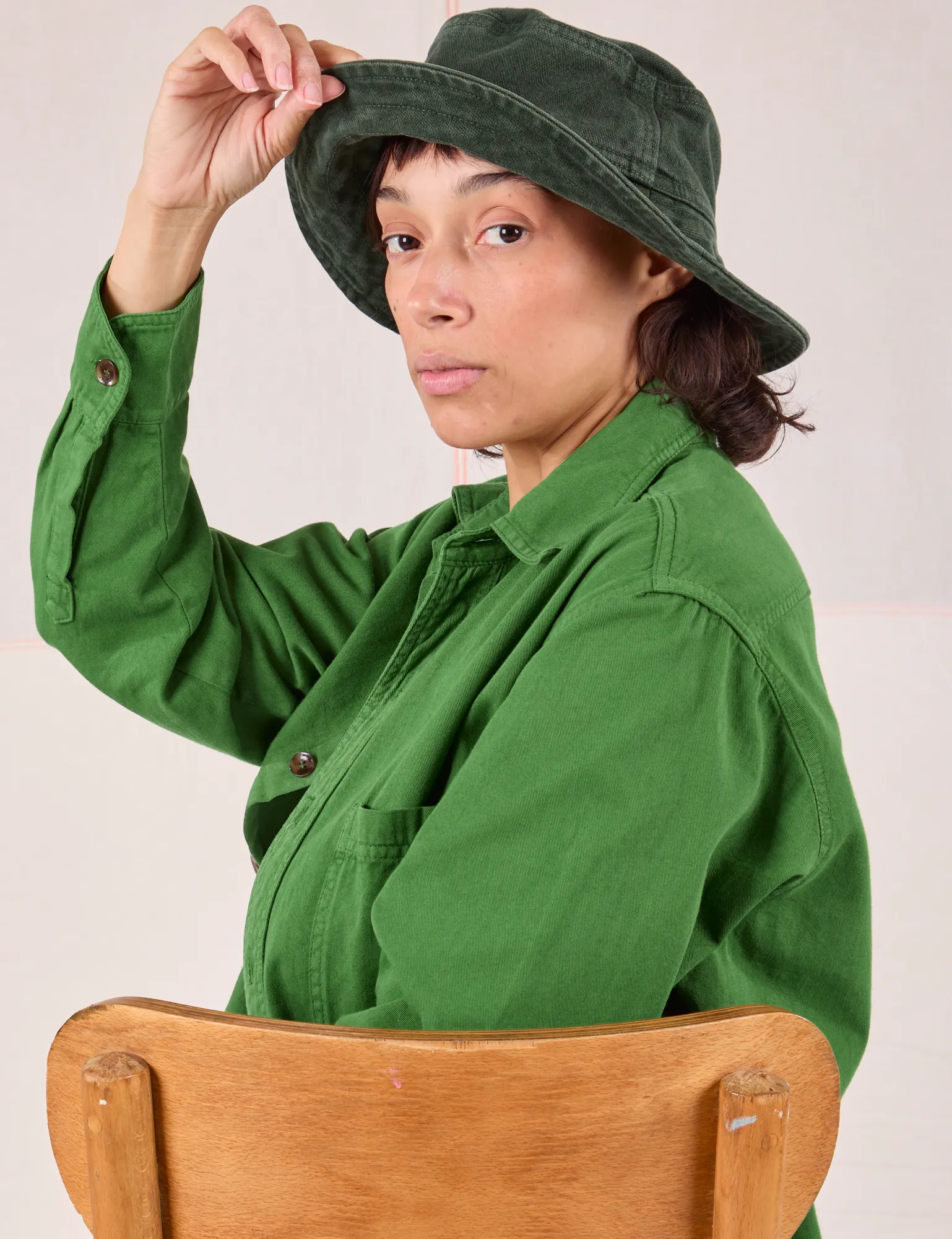 Wide Brim Denim Bucket Hats