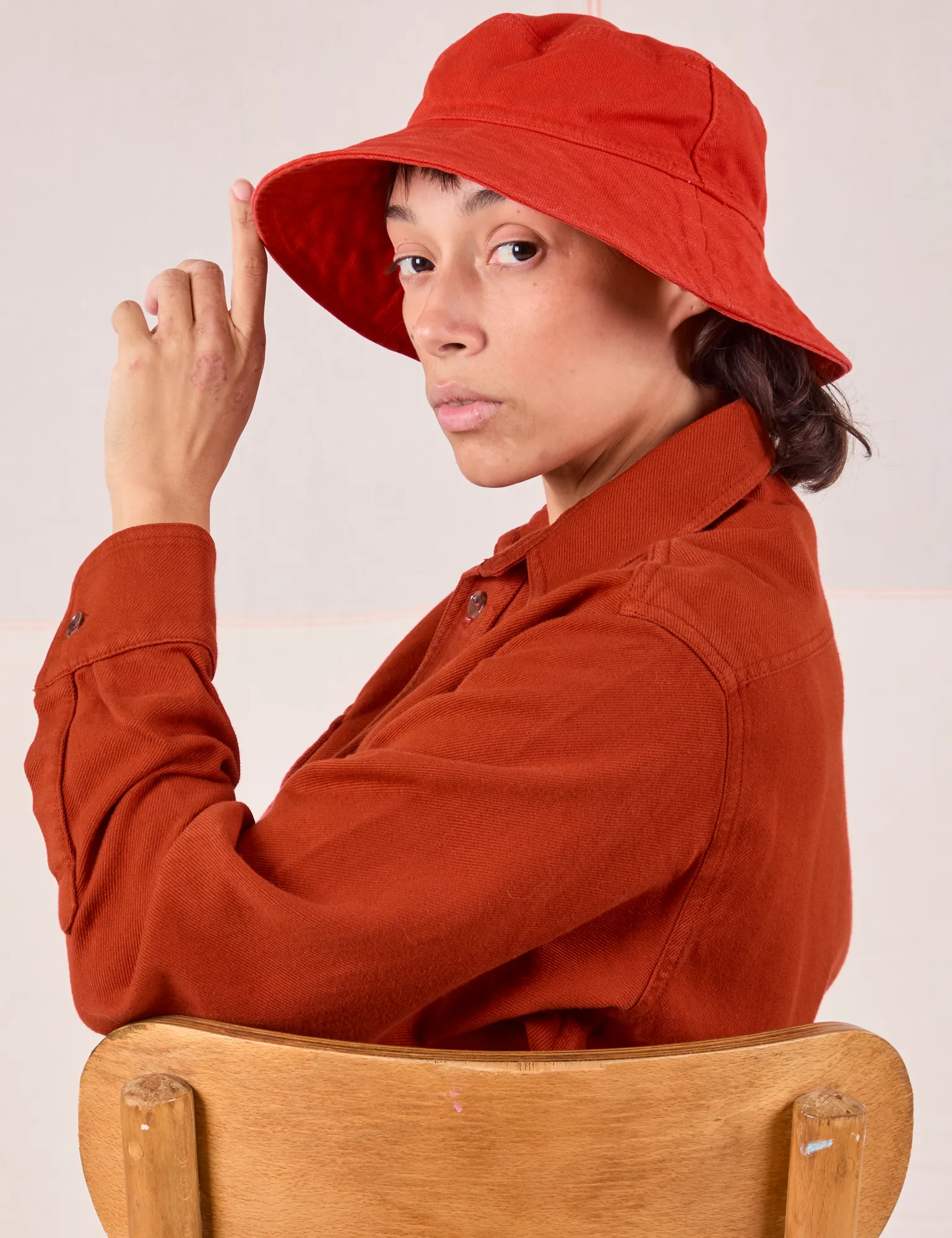 Wide Brim Denim Bucket Hats