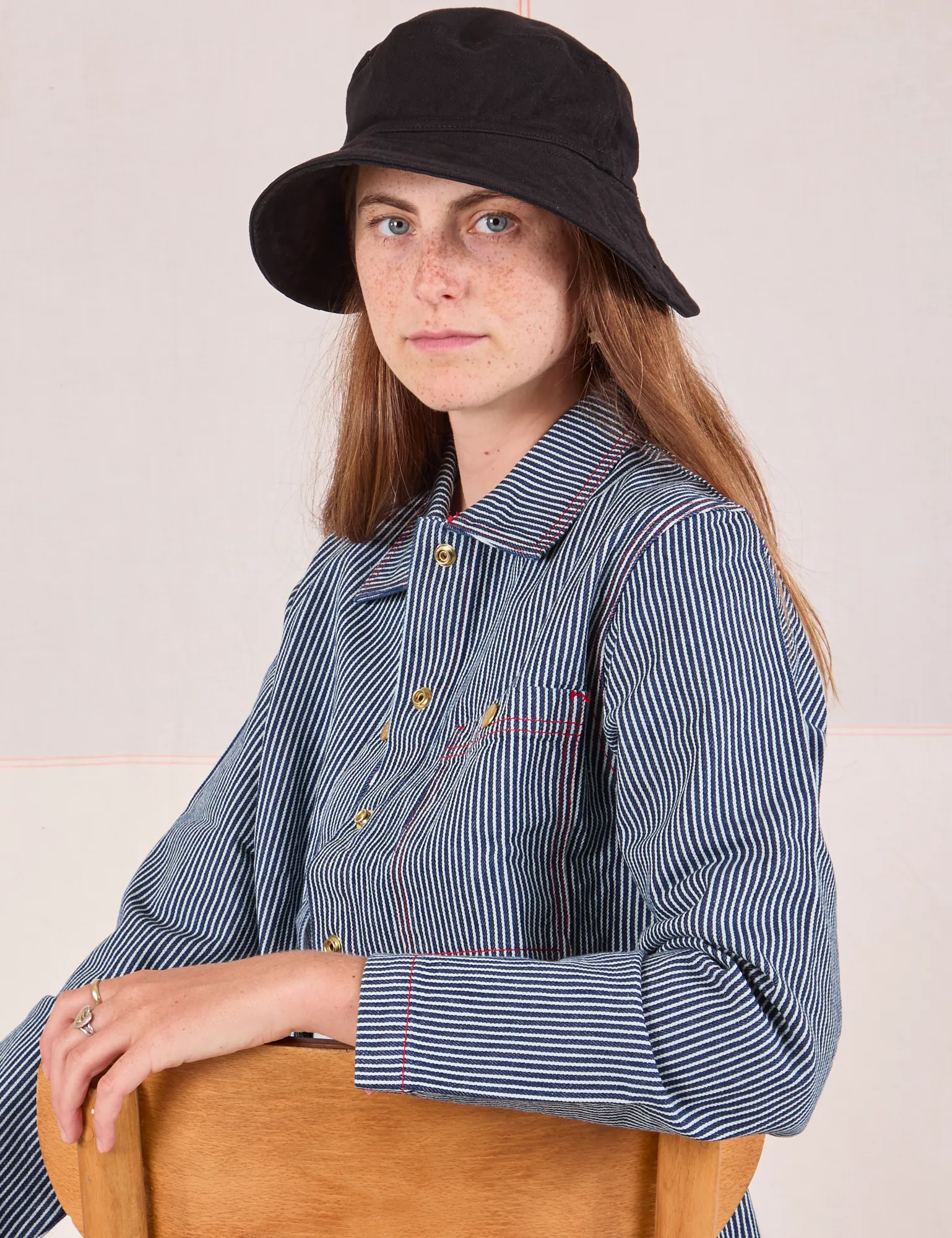 Wide Brim Denim Bucket Hats