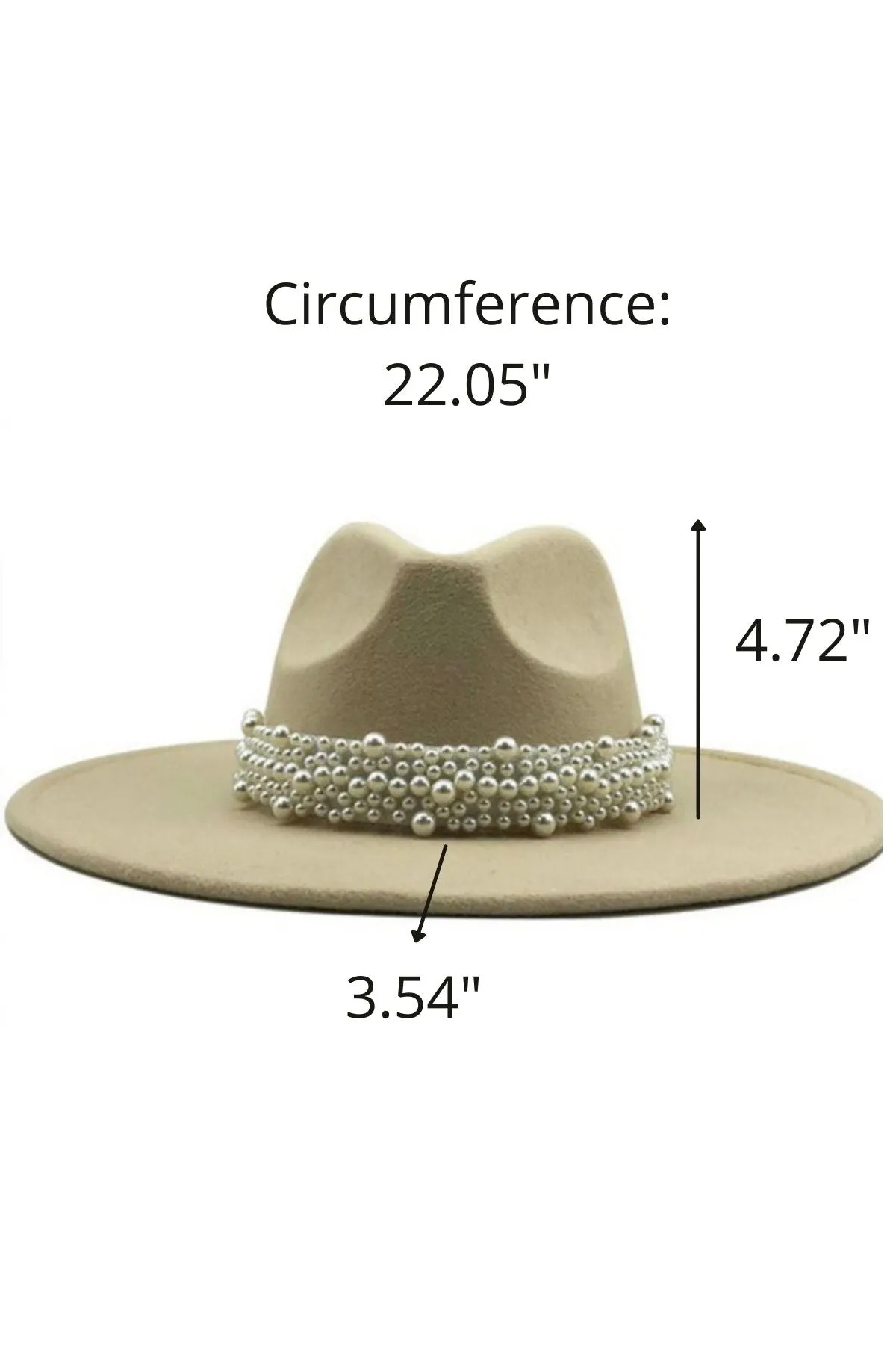 Wide Brim Fedora Hats With Pearls