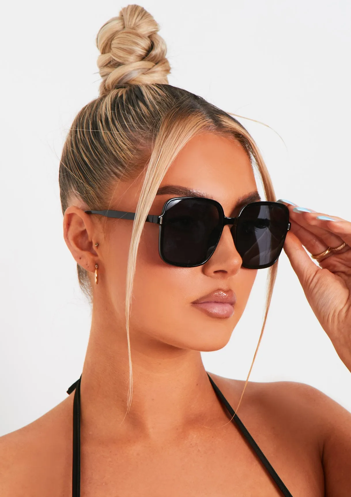 Zola Black Oversized Square Sunglasses
